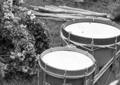 May day garland and drums