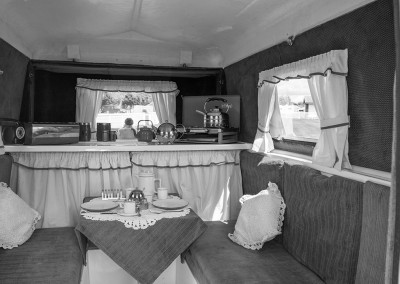 A vintage caravan at the Malvern show